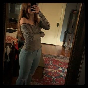 off the shoulder Hollister top